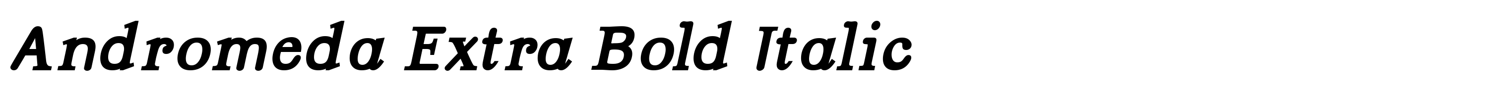 Andromeda Extra Bold Italic